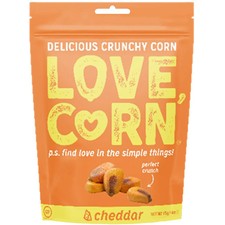 LOVE CORN Cheddar Crunchy Corn 115g | Roasted Corn Cheese Snack