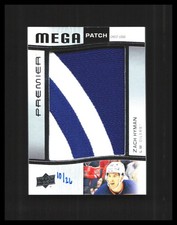Patch logo petto Zach Hyman 2023-24 UD Premier /26 #PMP-ZH Edmonton Oilers