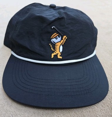 【Malbon Golf】 ハワイアンバケット　ロープキャップ Malbon Golf Hat Tiger Buckets Adjustable Snapback Rope Hat, Black