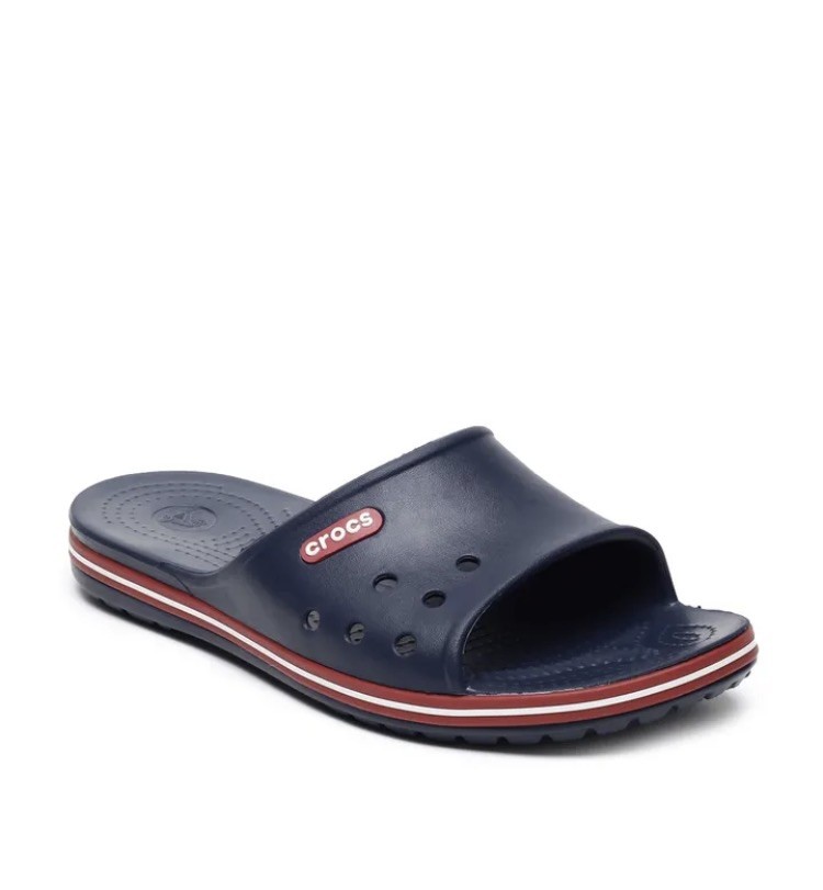 Crocs Crocband II Slide Navy/Pepper Slide Sandals Slip-On Flat Comfort flat AU 9