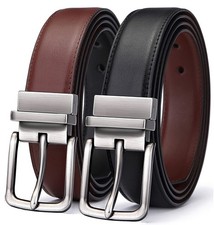 Men's Belt,Reversible Belt Adjustable For Gift Men 1.25  -Cut For Fit-2 Sides ...