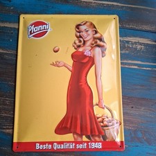 PFANNI BLECHSCHILD, ca 29X39cm Beste Qualität set 1948