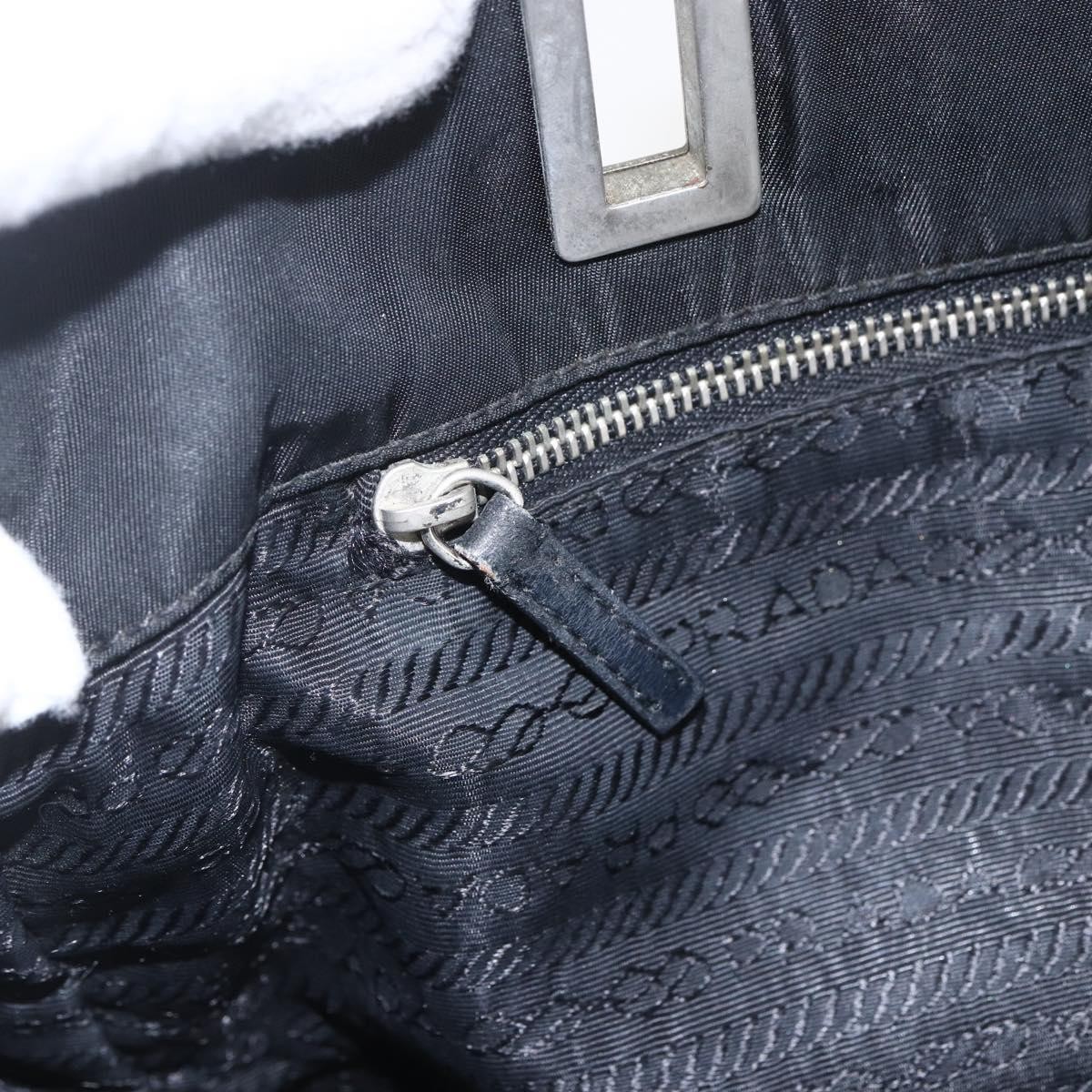PRADA Tote Bag Nylon Black Silver Auth 157633 thumbnail 19