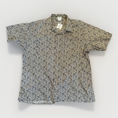 Maus & Hoffman Liberty Button Up Shirt XXL Short Sleeve Pocket Leaves #159