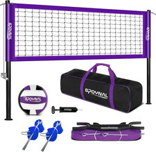Adjustable Outdoor Volleyball Net Set with Carry Bag & Accessories for Fun!
