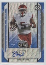 2021 Leaf Metal Draft Blue Wave 7/30 Rakeem Boyd #BA-RB1 Auto 6f7