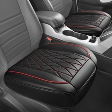 2 Pack Leather Front Car Seat Covers, Bottom Seat Covers Full Wrapped with St...