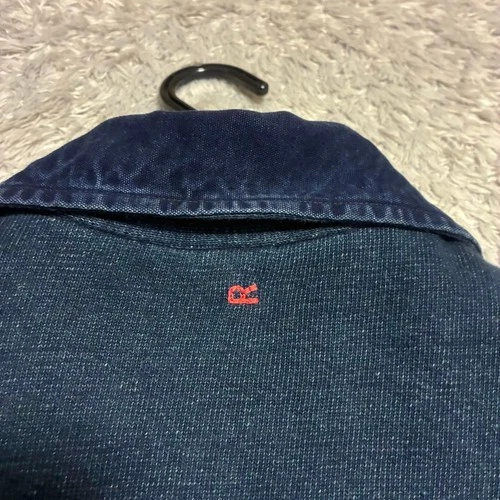 45R 45rpm Cotton Jacket Sweat Outerwear Indigo Dyed Blue Size-M Excellent image 8