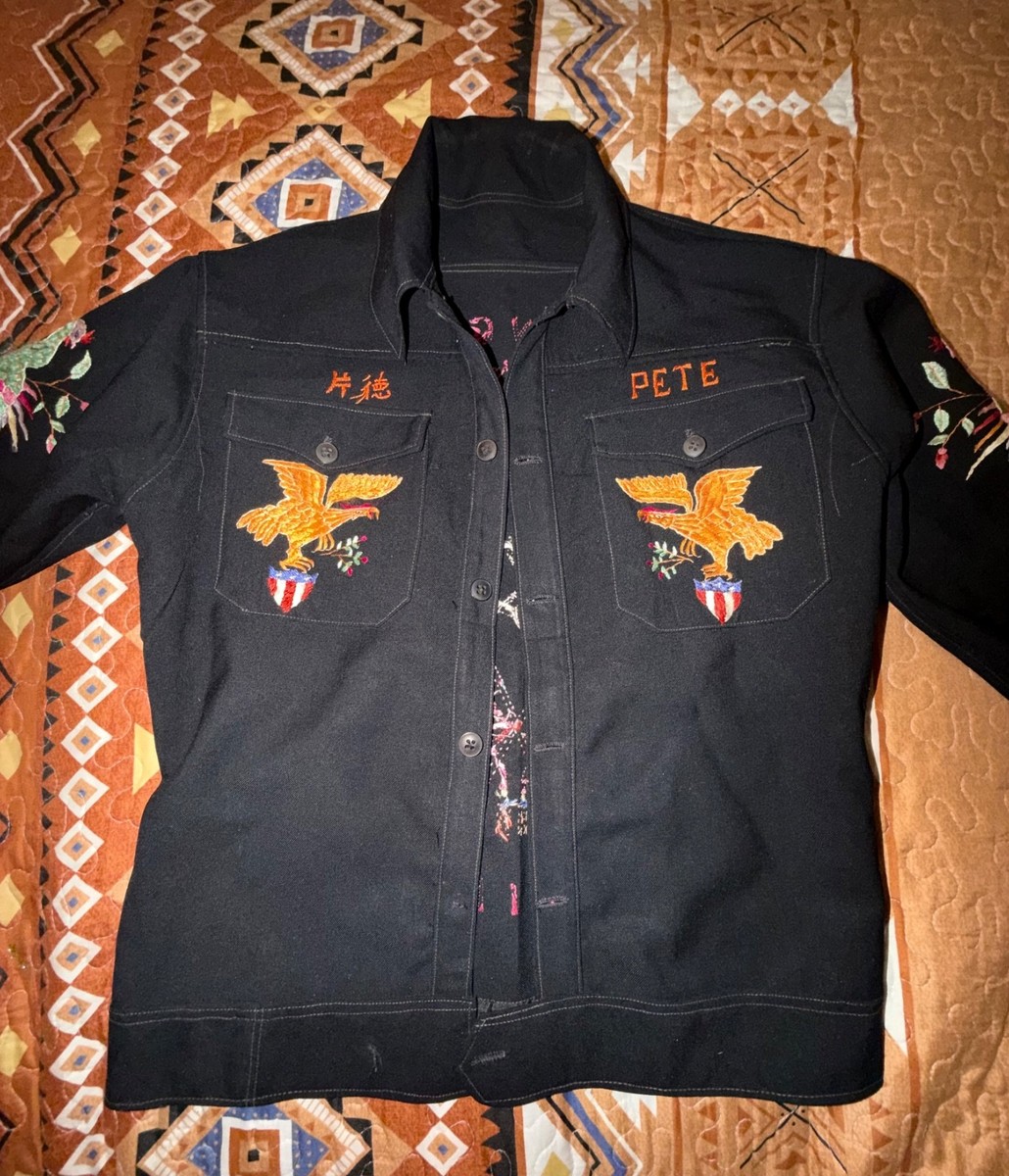 🔥 RARE Authentic WWII-Era U.S. Navy Souvenir Tour Jacket — “PETE