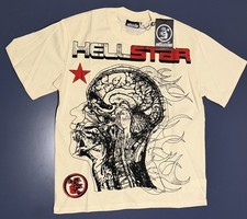 Camiseta HellStar color crema cráneo (talla mediana)