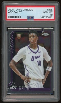 ACE BAILEY 2025-26 TOPPS CHROME #255 RC PSA 10 | eBay