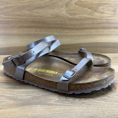 Birkenstock Daloa Sandals Womens 9 N EU 40 Gold Biko Flor Ankle Strap Travel