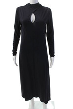 Modern Citizen Womens Long Sleeve V-neck Tie Front Casual Dress Navy Size S