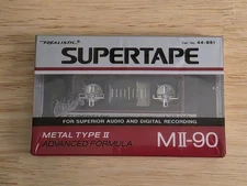 Supertape MII-90 Metal "Type II" Cassette Tape Blank Realistic RadioShack