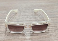  790 Authentic BALMAIN 52mm Cat Eye Novelty Sunglasses Bone/Brown