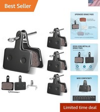 4 Pairs Bike Brake Pads for Shimano Disc Brakes, Resin Semi-Metal Replacement