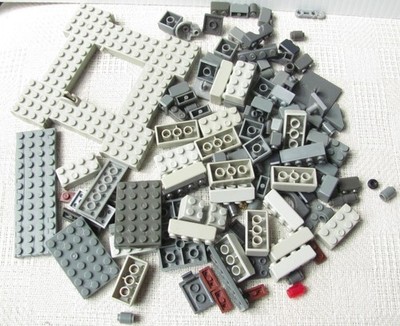 Mega Bloks  lot of dark gray, light gray replacement or addition blocks