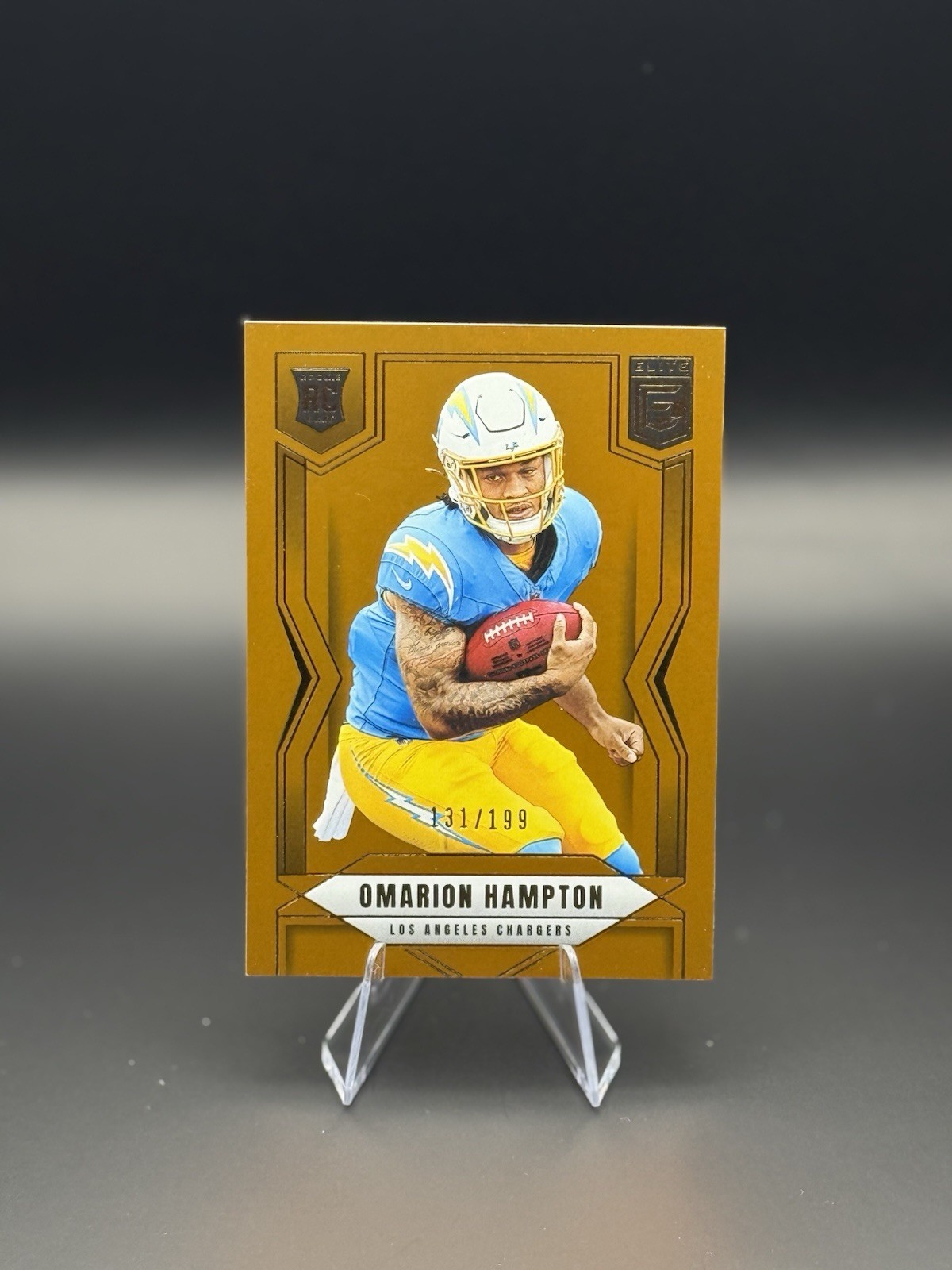 2025 Donruss Elite Omarion Hampton #132 ORANGE /199 (RC) 🔥