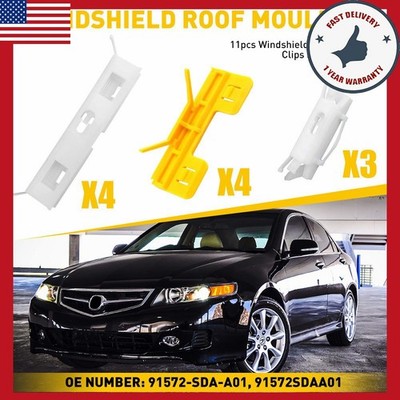 11pcs Windshield Roof Clips Moulding Repair Set FIT for 2007-2011 Honda Civic