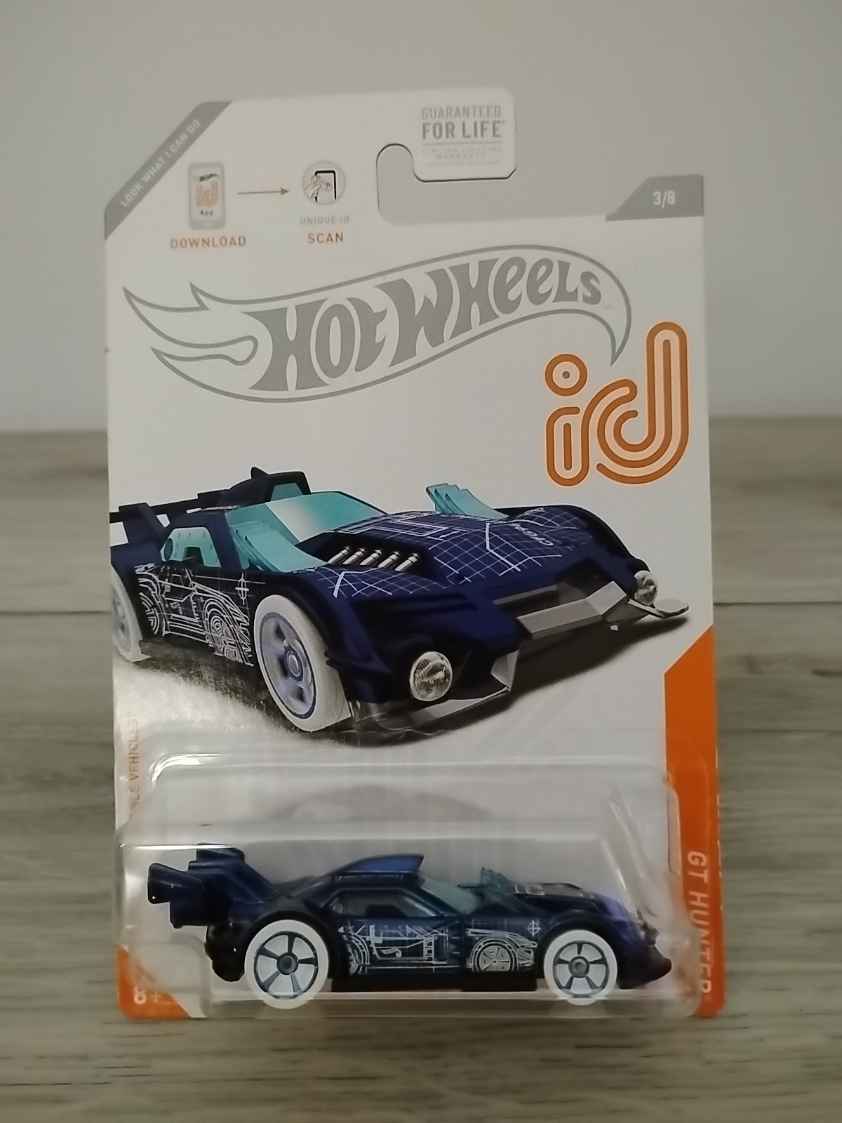 Hot Wheels 2021 ID Chase Car #3/8 GT Hunter - New Blue Art Design Car
