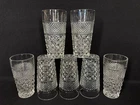 7 Vintage Anchor Hocking Wexford Iced Tea Tumblers 6-1/4" Tall Clear Glass
