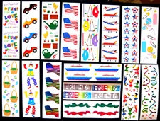 Mrs Grossman - Sixteen Vintage 2x6 inch Sticker Lot