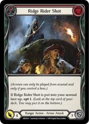 RIDGE RIDER SHOT (RED) X3 *FAB ARCANE RISING (UNLIMITED)*
