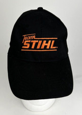 Team STIHL Black W/ Orange Embroidered Letters Snapback Baseball Hat