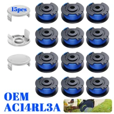 15PCS Ryobi One+ AC14RL3A .065 Line and Spool for Ryobi 18/24/40V Trimmer
