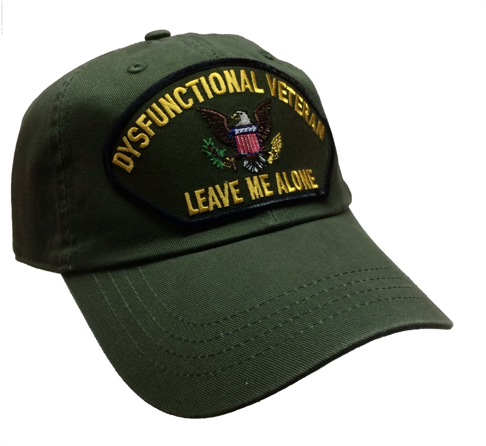 DYSFUNCTIONAL VET VETERAN Hat 100% Cotton Ball Cap OD Green