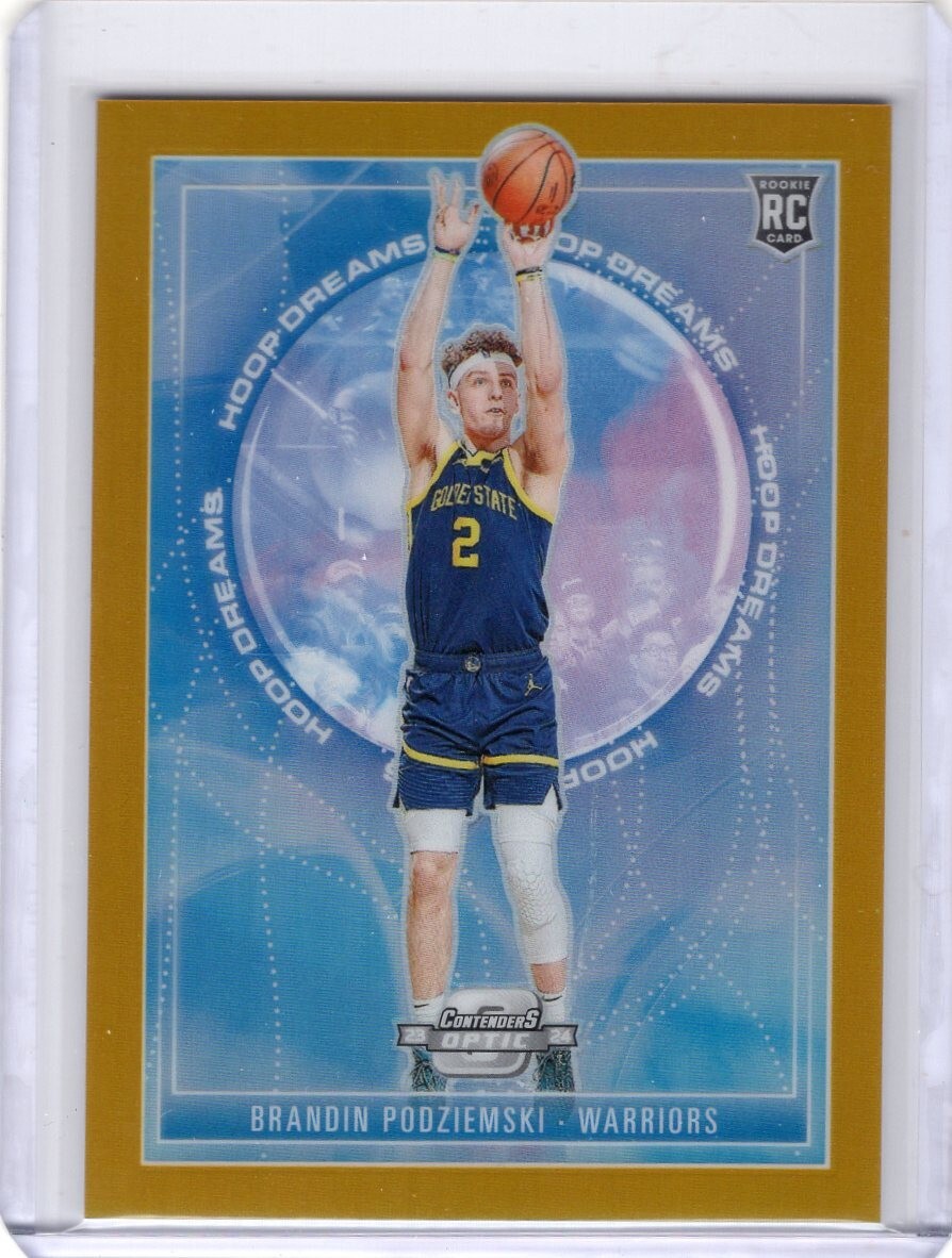 BRANDON PODZIEMSKI 2023-24 PANINI CONTENDERS OPTIC HOOP DREAMS GOLD ROOKIE 1/10
