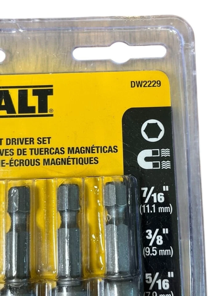 Dewalt Magnetic Nut Driver Set 4 Pack Metal DW2229 Power Tool Home Garage - Image 3 of 4