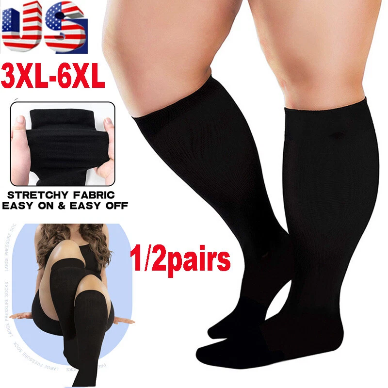 1/2 Pair Compression Socks 20-30 mmHg Knee High Medical Stockings for Men  Women