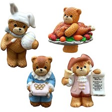 ENESCO LUCY  ME Lucy Rigg Vintage Ceramic Bears lot of 4 