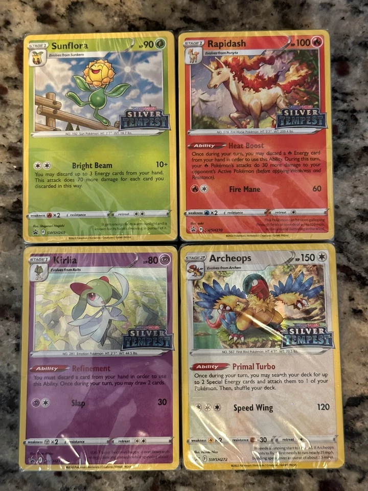 POKEMON TCG! SWSH Silver Tempest Promo Build Battle 4 Deck Set Kirlia Archeops