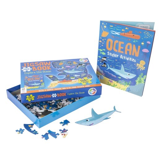NEW STEM EXPLORE THE OCEAN 150PIECE JIGSAW PUZZLE & 24 PIECE STICKER