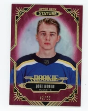 2020-21 Upper Deck Stature Joel Hofer Red Rookie #ed/85 St Louis Blues RC