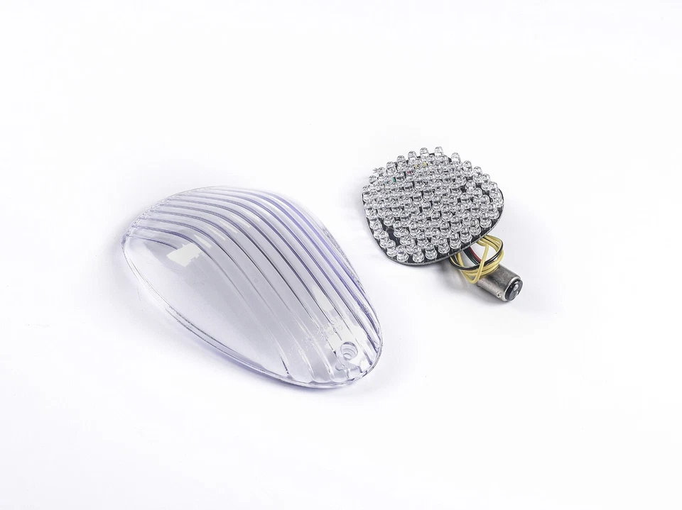 Luz traseira de LED sinais de seta transparentes compatível com Kawasaki 2004-2008 Vulcan 1600 Mean Streak - Imagem 4 de 4