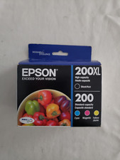Epson 200XL Black, 200 C/M/Y Combo 4pk Ink Cartridges- Black Cyan Magenta Yellow