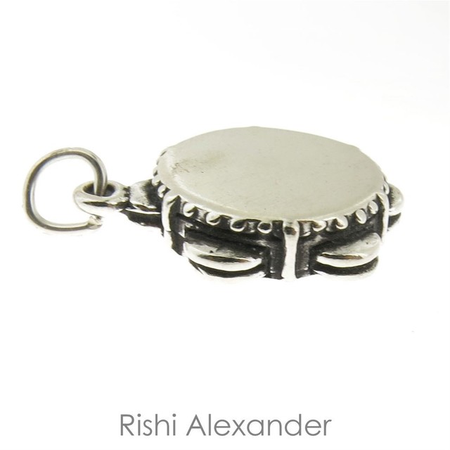 925 Sterling Silver Tambourine Charm Made in USA eBay