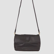 ILI Leather Crossbody Purse Brown Removable Strap Convertible