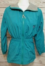 Rothschild Girls Jacket Coat Blue Lightweight Lined Zip Front Hood Size 10/12