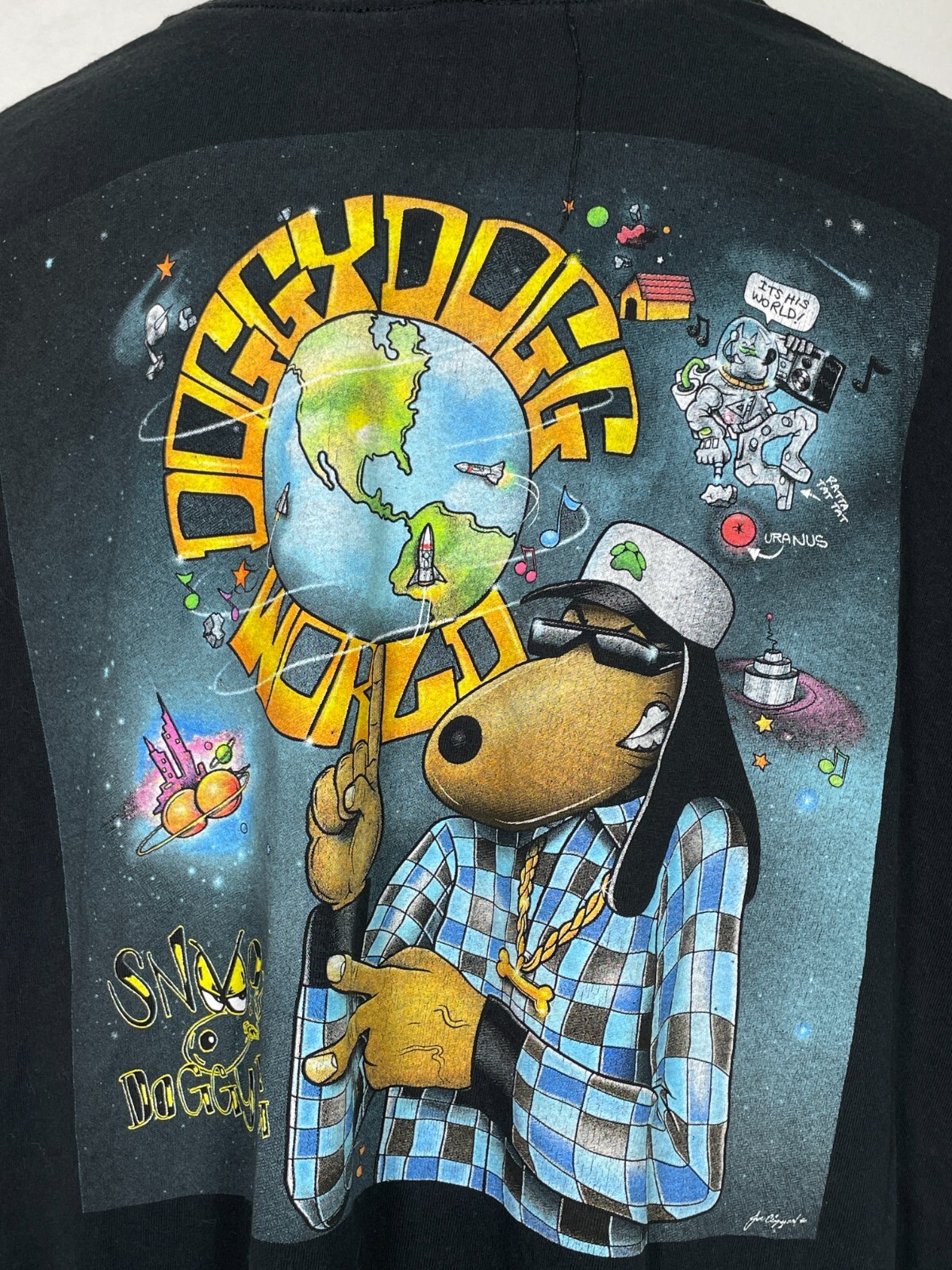 FILA Snoop Doggy Dogg World Death Row Records Maglietta Nera Ufficiale Uomo 3XL