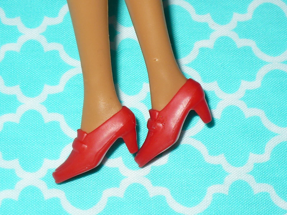 Кукольные туфли Barbie от Mattel ~ винтажные КРАСНЫЕ МЯГКИЕ ЛОФЕРЫ ПЕННИ повседневные туфли 90-х - Изображение 4 из 4