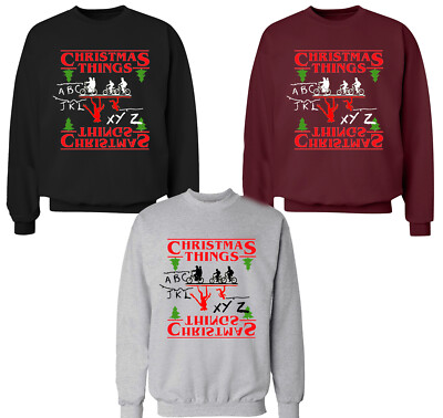 WEIHNACHTSPULLOVER CHRISTMAS THINGS STRANGER UGLY UNISEX ERWACHSENE KINDER SWEATSHIRTS