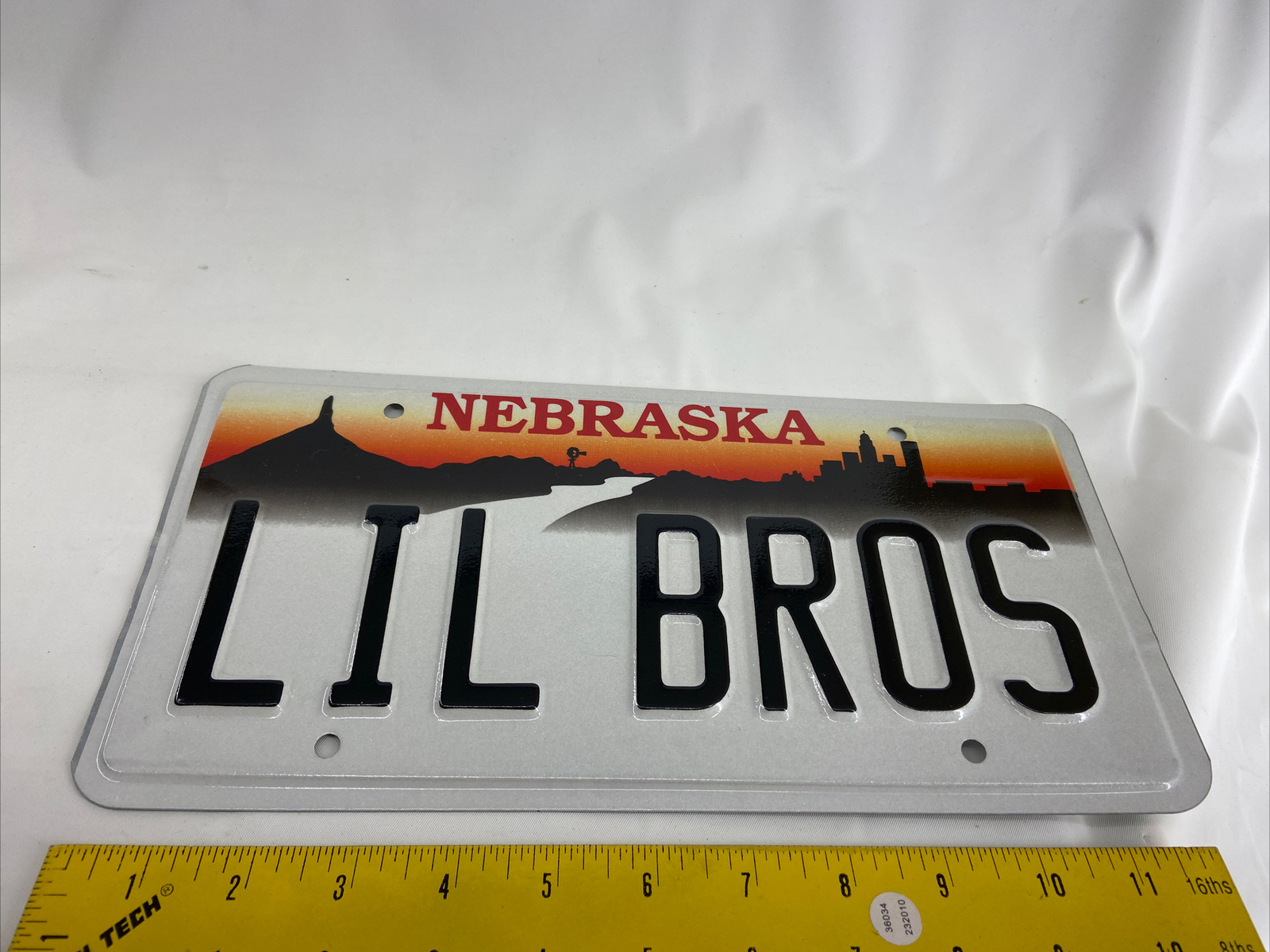 LIL BROS Vintage Vanity License Plate Nebraska Personalized Auto Man