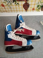 Vintage Schlittschuhe Blau/Rot  Mit Tasche 70/80 er Jahre Freetime Professional