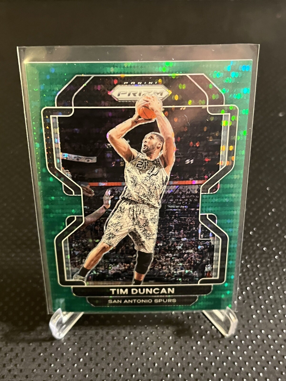 2021 Panini Prizm NBA Tim Duncan Green Pulsar 3/25 #268 Immaculate!