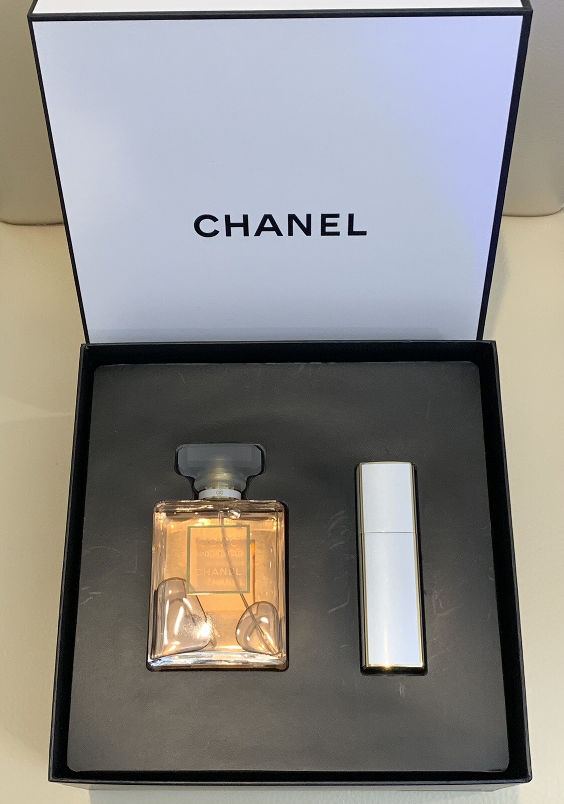 New Coco Chanel Mademoiselle Gift Box Set Eau De Parfum 3.4 & 0.7 oz Twist Spray eBay