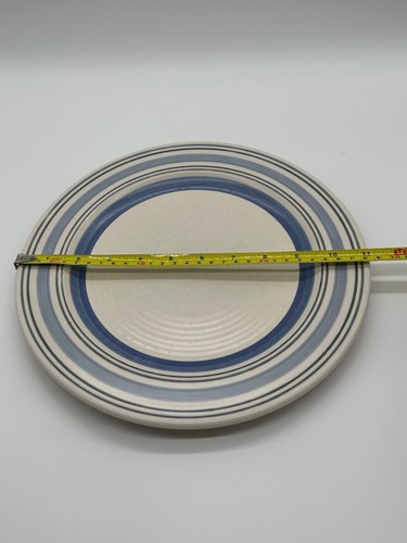 4er Set Pfaltzgraff Rio Speiseteller Steinzeug Mexiko blaue Streifen 11 1/8" - Bild 2 von 3